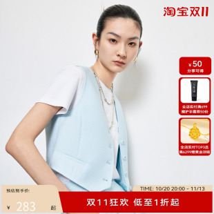 【商场同款】HPLY荷比俪春都市女性显瘦叠穿气质马甲HME14660309T