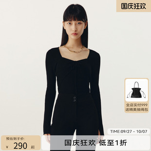 女抽繩復古衣領顯瘦針織衫 HMD12650156 新款 HPLY荷比儷春季