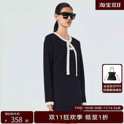 H·GENTEEL荷高 春新摩登时髦黑白对撞U字领吊带裙GUD12750551