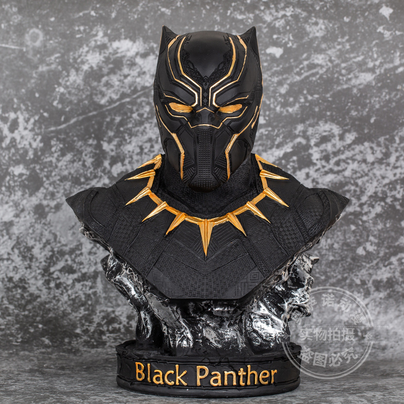 漫威复仇者联盟4优质黑豹1/2胸像大号手办摆件雕像生日礼物gk