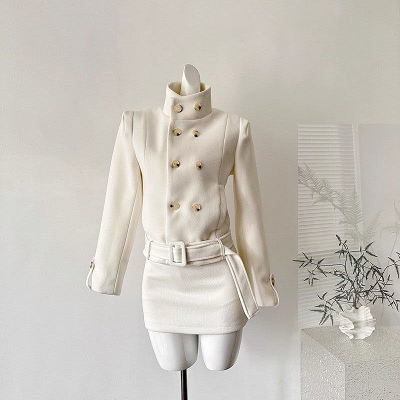 高级气质名媛套装女春秋季收腰高领毛呢外套高腰显瘦半身裙两件套,女装/女士精品,时尚套装,淘宝优惠券,粉丝福利购,淘宝优惠卷