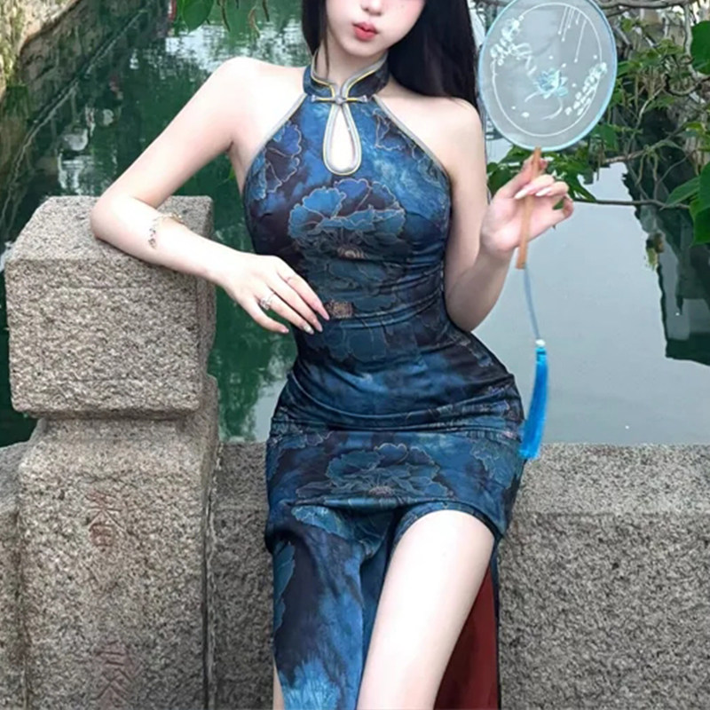 新中式高级感改良旗袍连衣裙女夏