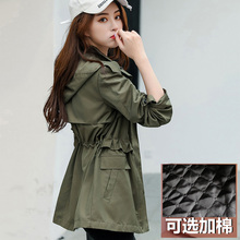 短款外套女2020年新款秋冬流行百搭韩版休闲军绿色小个子风衣潮