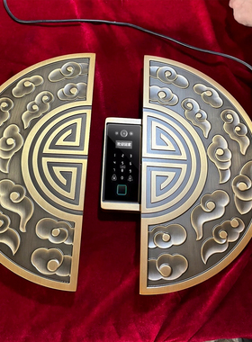 智能门锁人脸识别指纹锁入户密码电子锁别墅实木大门中式滑盖拉手