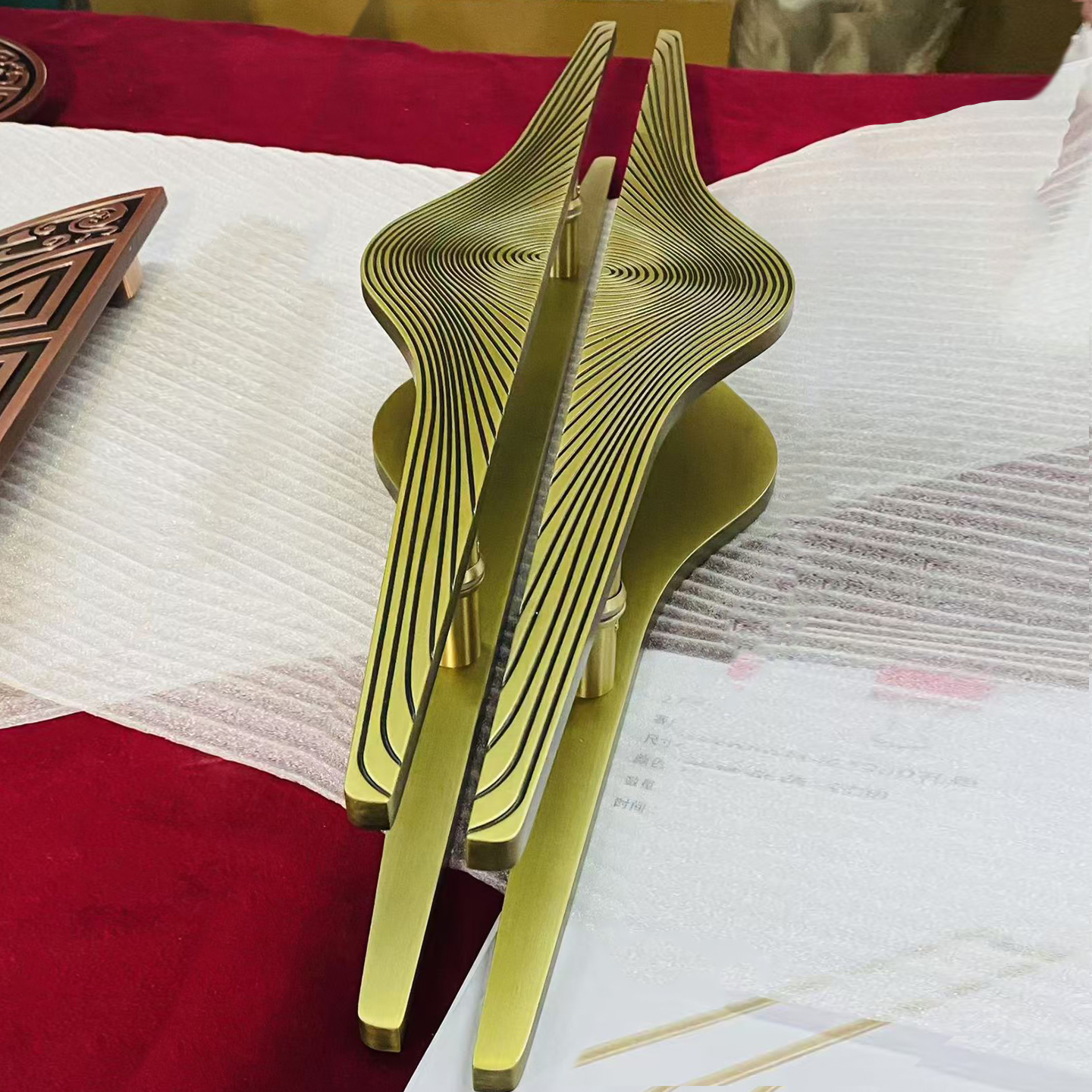 新中式仿古铜大门拉手