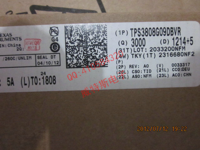 TPS3809L30DBVT ---复位芯片原装现货！