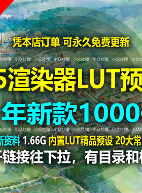 D5渲染器LUT预设精品内置渲染参数后期效果图参数多风格色调特效