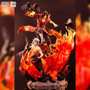 火影忍者手办燃风GK宇智波鼬VS仙人兜雕像二次元 动漫桌面摆件模型