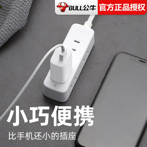 小巧短线两脚便携旅行充电插头