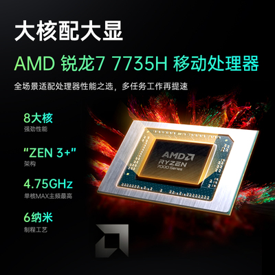 机械师创物者Mini AMD 锐龙R7-7735H八核办公台式机电脑家用迷你