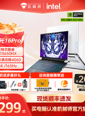 【国家补贴15%】机械师曙光16Pro 英特尔酷睿i7/i9HX RTX4060/4070独显 16英寸学生设计师笔记本电脑游戏本