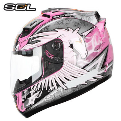 台湾SOL摩托车全盔独角兽尾灯