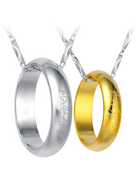 沁缘925银元宝情侣魔戒礼物吊坠