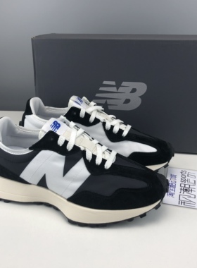 New Balance NB 327黑白男女复古增高舒适休闲跑步鞋 MS327LB1