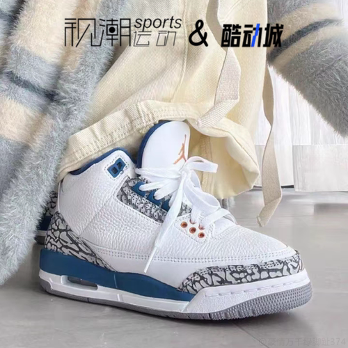 AJ3白蓝灰防滑复古运动篮球跑鞋