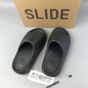 Adidas阿迪达斯Yeezy HQ6448 Slide黑玛瑙男女侃爷椰子凉拖鞋