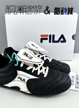 FILA斐乐水舞鞋 黑白女子舒适百搭运动休闲德训鞋F12W511122FBC