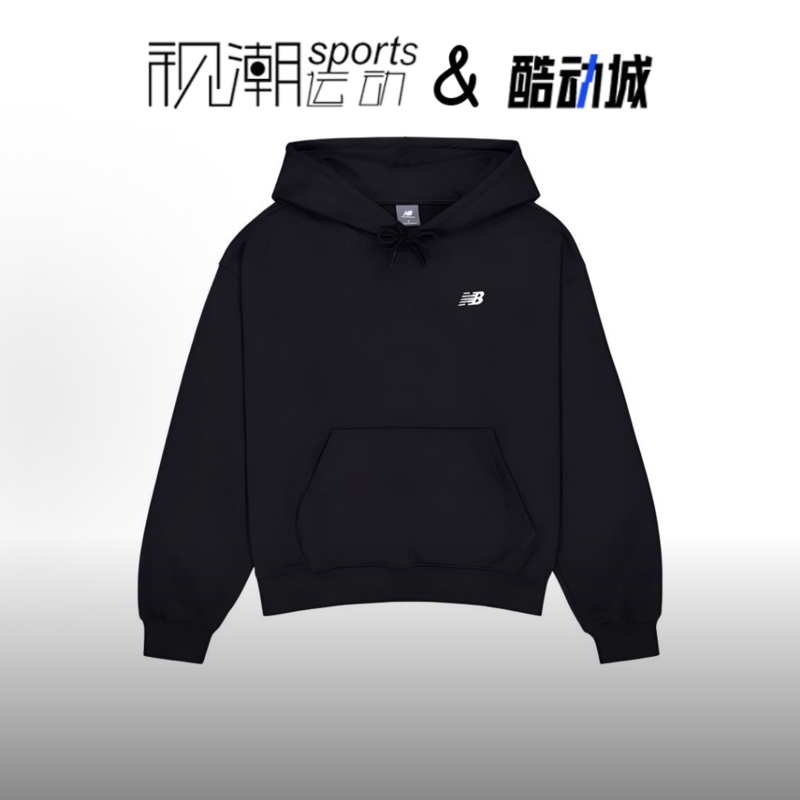NB黑色女舒适简约百搭宽松卫衣