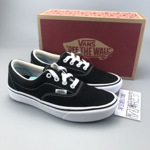 VANS范斯ComfyCush ERA黑白男女超弹低帮休闲帆布鞋 VN0A3WM9VNE