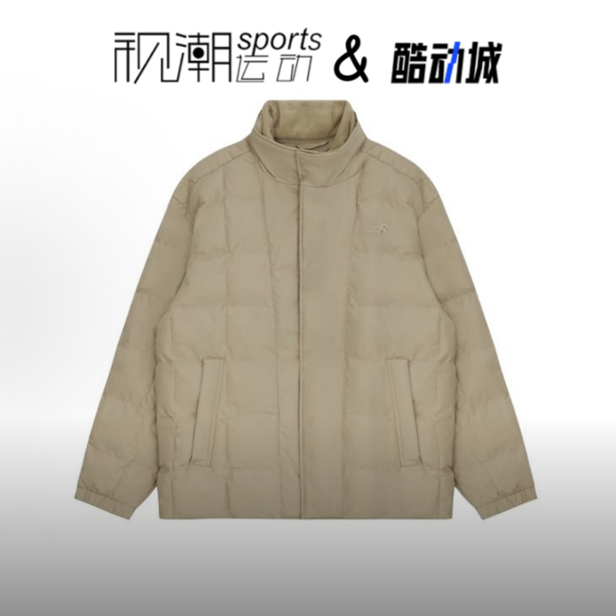 NB米色假两件棉服立领防风保暖