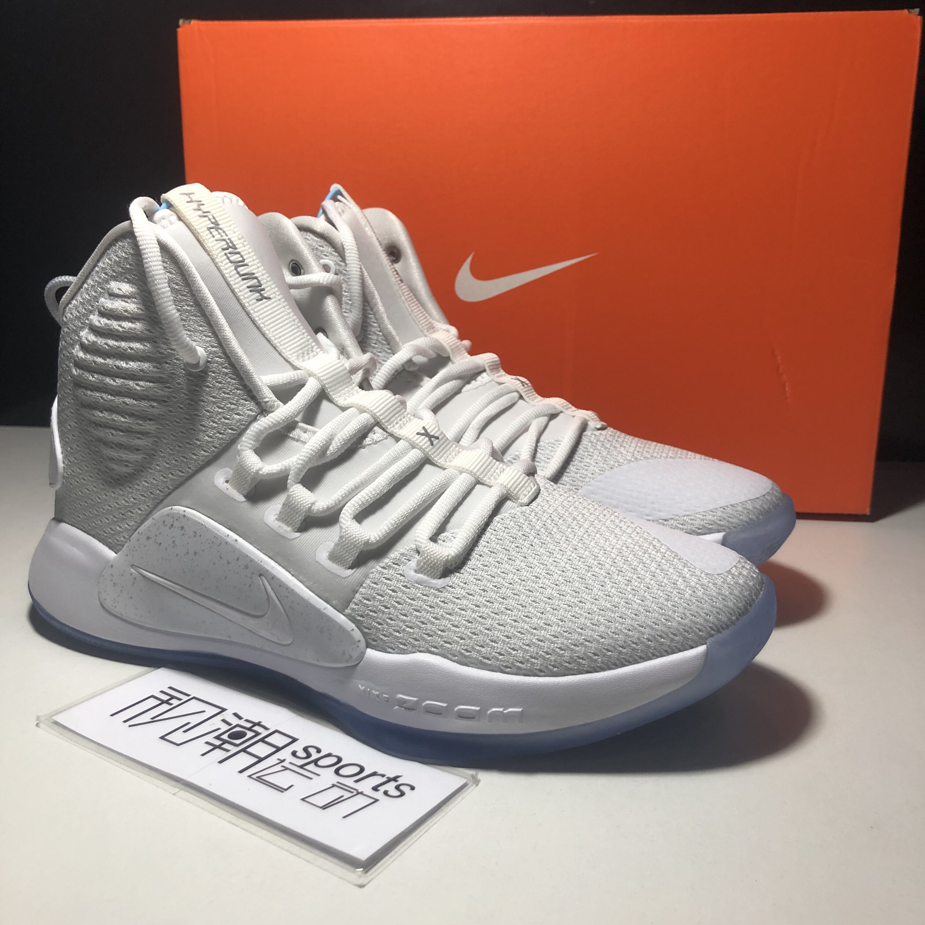 Nike耐克Hyperdunk X 2018月光白男透气休闲实战篮球鞋AO7890-101