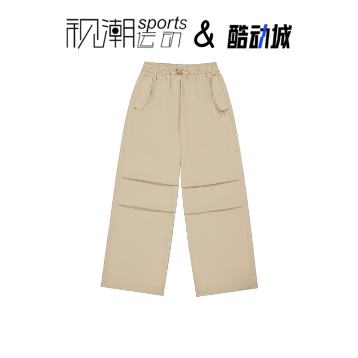 NB深卡其宽松直筒运动休闲工装裤