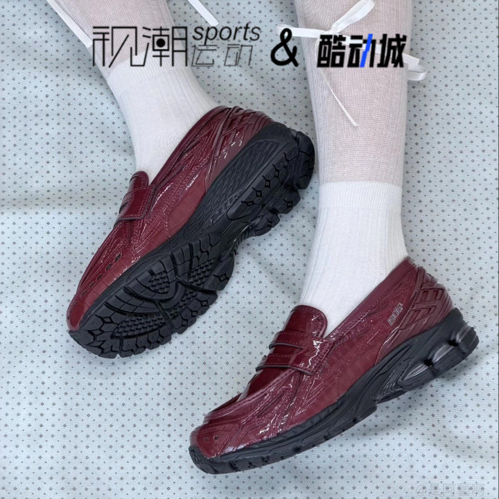 NB1906L深酒红色男女休闲乐福鞋