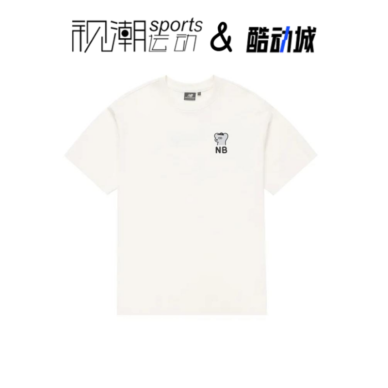 NewBalance NB联名SEIJI白色男女插画圆领正肩短袖T恤5ED26191-IV
