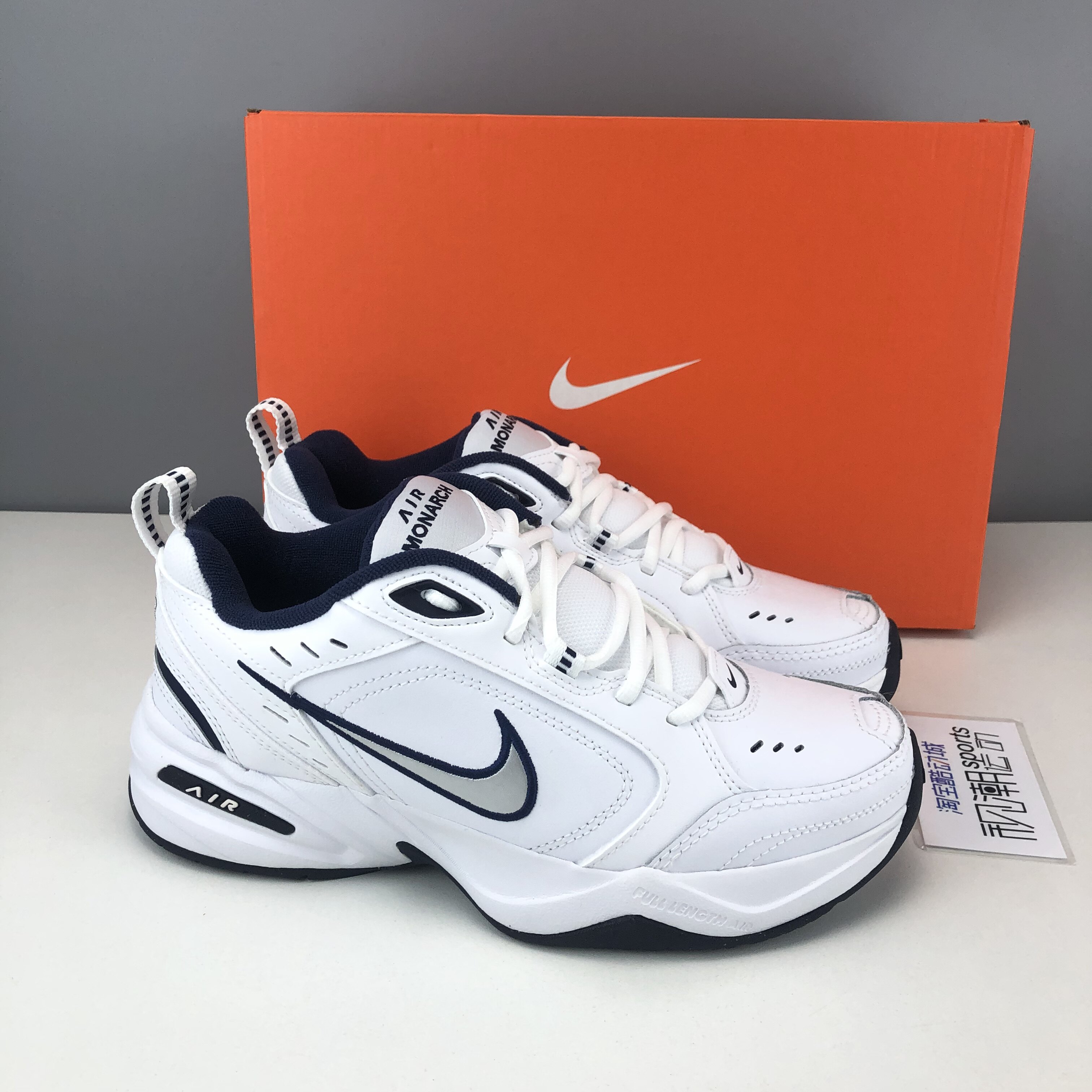nike耐克air monarch蓝白男女复古缓震运动休闲老爹鞋 415445-102