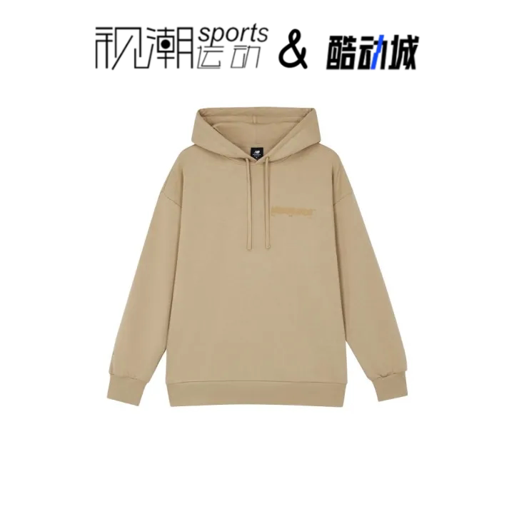 NB卡其男连帽卫衣宽松运动休闲