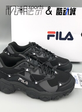 FILA斐乐猫爪一代 黑色女子舒适透气休闲运动老爹鞋F52W242110FBK