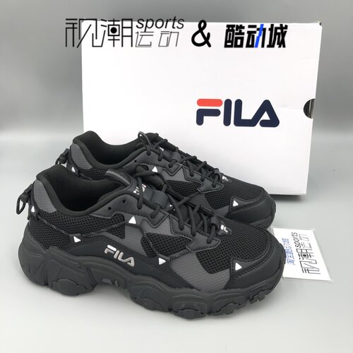 FILA猫爪1黑色舒适透气老爹跑鞋
