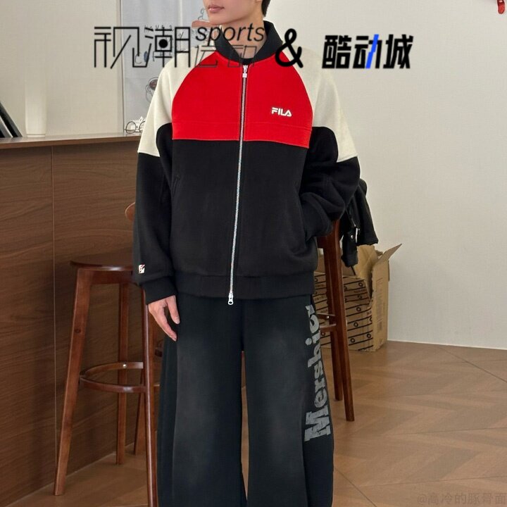斐乐ORIGINALE暗流黑男呢子夹克