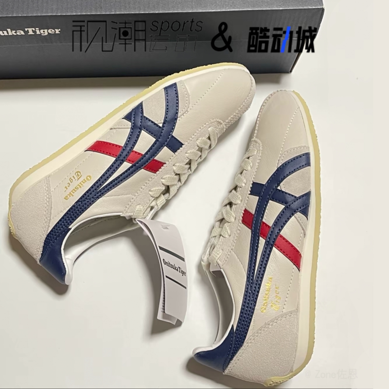OnitsukaTiger鬼塚虎RUNSPARK白藏青男女复古休闲鞋TH201L-9950
