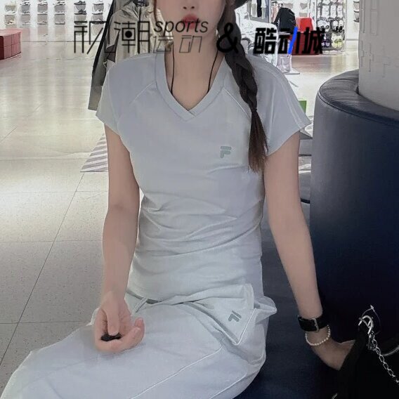 斐乐LIFE浅榆绿时尚简约复古T恤