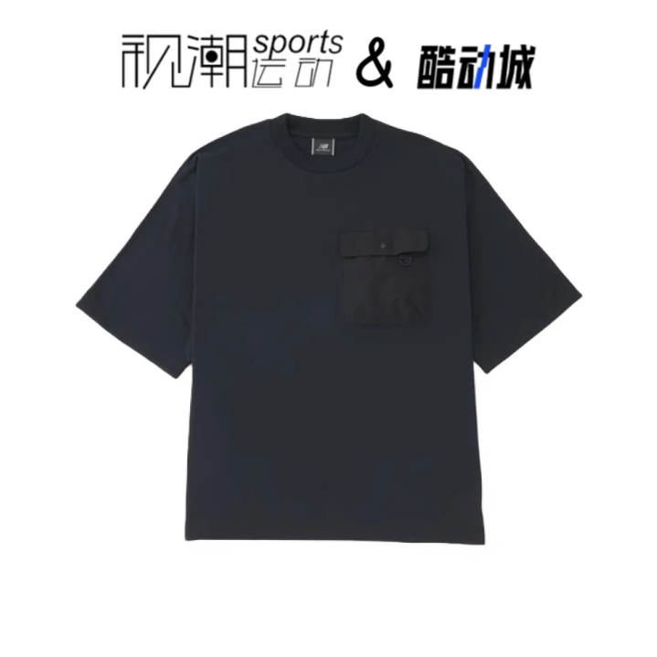 NB黑色百搭宽松运动休闲短袖T恤