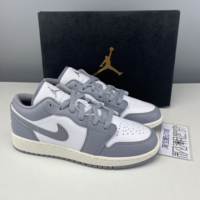 AJ1Low灰白男女复古运动休闲鞋