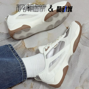 FILA斐乐飞泉鞋 白银女复古耐磨百搭运动休闲德训鞋F12W531105FCM