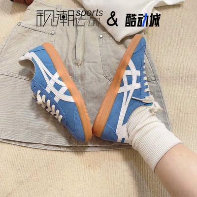 鬼塚虎TOKUTEN蓝白休闲德训板鞋