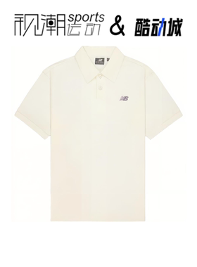 New Balance NB 米白男潮流翻领运动休闲短袖POLO衫NFE21011-IV