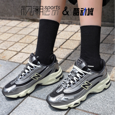 NB1000Y2K千禧风银黑休闲跑步鞋