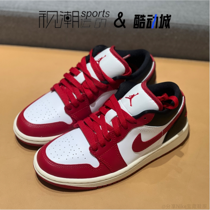 Air Jordan 1 Low AJ1马年新春款白红黑男女复古篮球鞋DC0774-160