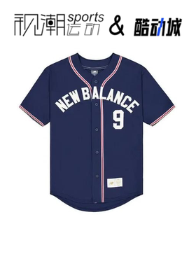 New Balance NB海军蓝男印花圆领运动休闲针织短袖T恤MT41512-NNY