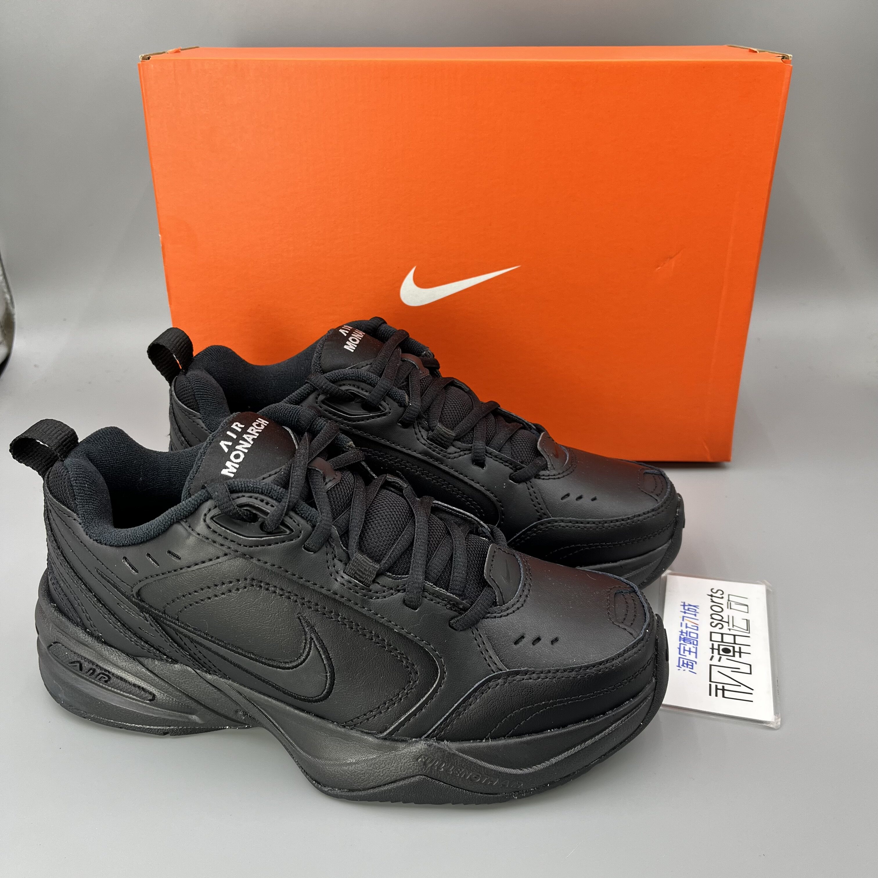 Nike耐克Air Monarch黑色男女经典复古运动休闲老爹鞋415445-001