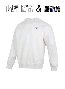 New Balance NB 白色男子休闲针织时尚圆领套头卫衣AMT41330-CIC