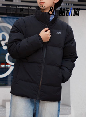 New Balance NB黑色男女百搭防寒保暖运动休闲羽绒服AMJ44302-BK