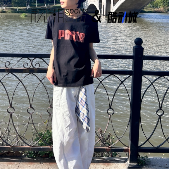 彪马海军蓝短袖T恤圆领舒适休闲