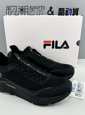 FILA斐乐BOA MIND灵智鞋 黑色男减震透气跑步综训鞋A12M421803FBK