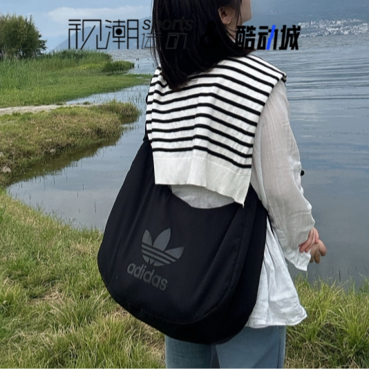 Adidas阿迪达斯 originals 三叶草黑色男女手提包斜挎包JP0146