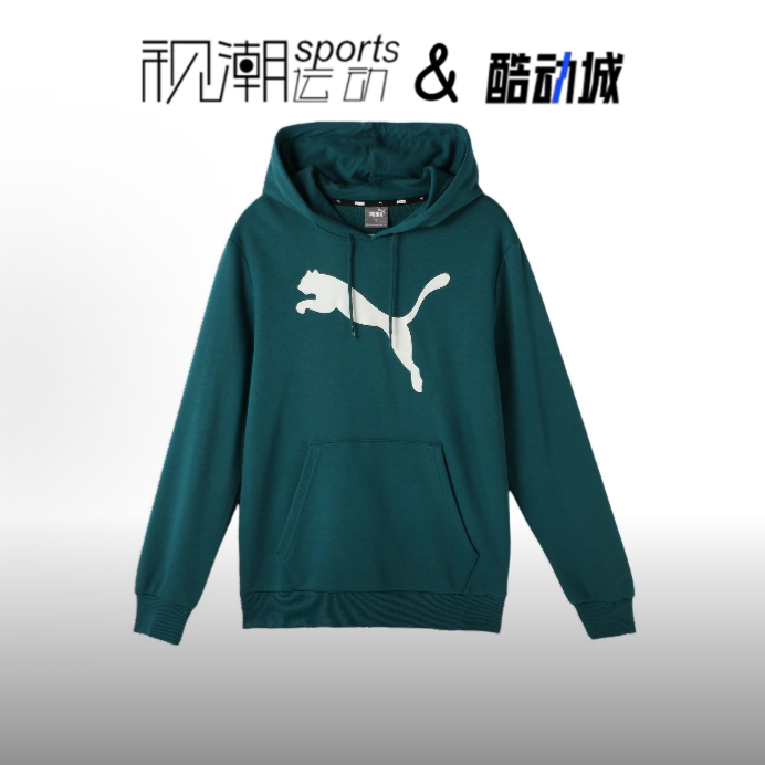彪马冷光绿连帽卫衣舒适运动休闲